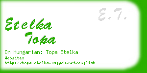 etelka topa business card